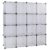 16 Cube Storage Organizer Plastic Stackable Cube Shelf