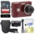 16MP Compact Digital Camera, 4X Optical Zoom, 27mm Wide-Angle Lens, 1080P Full HD Video, 2.7″ LCD, Red, with 64GB Card, Reader, Case, Wallet, Tripod and Cleaning Bundle