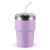16oz Iced Coffee Cup With Lids, Water Bottle With Straw, Double Layer Vacuum Stainless Steel Insulated Tumbler, Stackable, Cup holder compatibility,Reusable Travel Mug, Purple