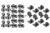 16Pack Black Refrigerator Magnets Magnetic Push Pins & 12 Pack Black Magnetic Clips Fridge Whiteboard Magnets Clips