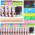 16 Pack Drawing Notebook Set, Scratch Art Paper Rainbow Mini Notes, Sketch Drawing Pad for Kids Party Favors（with 16 Wooden Stylus & 4 Drawing Stencils）