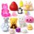 16 Pack Taba Squishy Toys, Kawaii Mini Squishies Set with Individual Bags, Soft Jelly Squeeze Fidget Toys for Kids, Cute Animal Fruit Sensory Toys, Party Favors Goodie Bag Stuffers Gifts