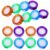 16 Pcs Cash Counting Finger Moistener Sponge Set with Plastic Case