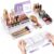 16 Pcs Extendable Clear Drawer Organizer|2-Size Expandable Drawer Dividers