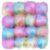 16 Pcs Faux Fur Pom Poms for Hats, 4 in 10 cm DIY Craft Pom Poms, Soft Glossy Furry Pom Poms with Elastic Bands, for Hat Decoration, Accessories, Keychains, Bags, Shoes and DIY Projects