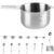 16 Pcs Measuring Cups and Spoons Set, 304 Stainless Steel Measuring Cups for Baking, Metal-Adhering Conversion Chart and Dual Scale, Kitchen Gadgets for Accurate Cooking Ingredients