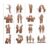 16 Pcs Reusable People Silhouette Paint Stencils DIY Drawing Template