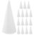 16pcs White Foam Cone for DIY Arts and Crafts Crafting Projects
