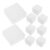 16pcs White Square Foam Blocks 4x4x2 Inch Modelling Board for Crafts