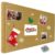 17.5″x36″ Large Felt Bulletin Board, Foldable Pin Board