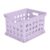 17 Inch Stackable File Crate, Lavender Plastic Organizer Bin with Handles for Hanging File Folders、