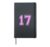 17 Number Seventeen Sports Varsity College Girl Matching Hardcover Journal, Black