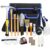 17PCS Geology Rock Pick Hammer Kit, 32oz Hammer & 3 PCS Digging Chisels Set for Rock Hounding, Gold Mining & Prospecting Equipment Tool with Multi-function Sholve, Compass, Whistle, Chisel