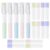 17 Pcs Pen-Style Aesthetic Glue Sticks, Including 5 Pastel Colors Adhesive and 12 Glue Stick Refills, 4.5 x 2.8 x 0.6 in, Easy to Use for Office, School, Art Project