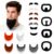 17 Pcs Self Adhesive Fake Mustache and Eyebrows Set, Self Adhesive