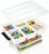 17QT Clear Storage Box with Tray for Crafts & Lego Organization