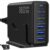 180W USB C Charging Station, 6-Port GaN Fast Charger Block with 3 USB-C 45W & 3 USB-A 15W, Multiport Desktop Charger for MacBook, iPhone 17/16/15, iPad, Galaxy, Switch, Travel, Home Office, Black