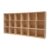 18 Cube Organizer Bookcase,Solid Wood Enclosed Back Panel for Iiving Room