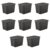 18 Gallon Durable Plastic Storage Tote with Snap-On Lid, Gray, 8 Pack