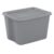 18 Gallon Large Plastic Storage Bin with Snap-On Lid, Gray