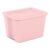 18 Gallon Pink Storage Bin with Snap-On Lid, Large Plastic Tote, Stackable Container for Closet, Garage, and Dorm Room