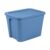 18 Gallon Plastic Storage Tote Bin with Snap-On Lid, Blue