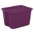 18 Gal. Magenta Plastic Storage Bin with Snap-On Lid
