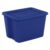 18 Gal. Plastic Storage Tote Bin with Snap-On Lid, Blue
