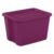 18 Gal. Storage Tote with Snap-on Lid, Purple Plastic Storage Bin with Handles for Garage and Basement