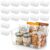 18 Pack Clear Plastic Storage Bins Pantry Organizers for Kitchen Bathroom