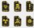 18PCS Biohazard Cupcake Toppers Set – Black Yellow Toxic Sign Decor | Radioactive Zombie Science Theme Decoration Supplies for Boys Halloween Birthday Party
