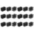 18pcs Black Stipple Makeup Sponge 1.58×1.18 Inch for Beard Texture