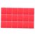 18pcs Foldable Plastic Office Paper Folder with Double Pockets Red