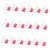 18pcs Mini Heart Binder Clips Pink Metal Foldback Clips for Paper