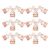 18pcs Numbered Rose Gold Binder Clips 1.2 Inch Metal for Documents