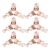 18pcs Numbered Rose Gold Foldback Binder Clip for Contracts and Files