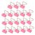 18pcs Pink Heart Metal Binder Clips for Papers and Notes Organization
