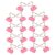18pcs Pink Heart Mini Binder Clips Metal Foldback Clips for Paper