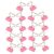 18pcs Pink Metal Heart-Shaped Binder Clips Mini Foldback Paper Clips