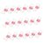 18pcs Pink Metal Mini Heart Binder Clips for Paper and Notes