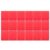18pcs Red Plastic Presentation Folder with Double Pockets, Foldable