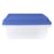 18 Quart Clear Storage Bin, Latched Storage Container, with Blue Lid