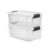 18 Quart Plastic Storage Tote with Secure Latching Lid, Clear Storage Container for Home, Office and Garage Organization, Pack of 2