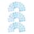 18 Sheets Blue Number Stickers for Classroom Floor, Large Round