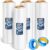 18″ Stretch Wrap Film Roll 80 Gauge Plastic Wrap with Handles,4 Pack