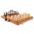 18″ Wood Folding Chess Set with 2 Extra Queens, Wood Pieces