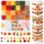 1900 Pcs Thanksgiving Bead Kit Fall Beads with Turkey Charms