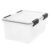 19qt Plastic Storage Bin with Lid, Seal and Secure Latching Buckles