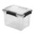 19 Quart Waterproof Clear Plastic Gasket Storage Bin, Black