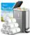 1 Gallon 440 Counts Small Trash Bags Garbage Bags by Teivio, Bathroom Trash Can Bin Liners, Small Plastic Bags for home office kitchen, Clear